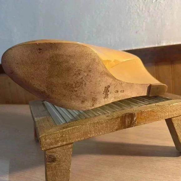 Coach Roni Wedge Patent Leather Tan Heels - Picture 7 of 9